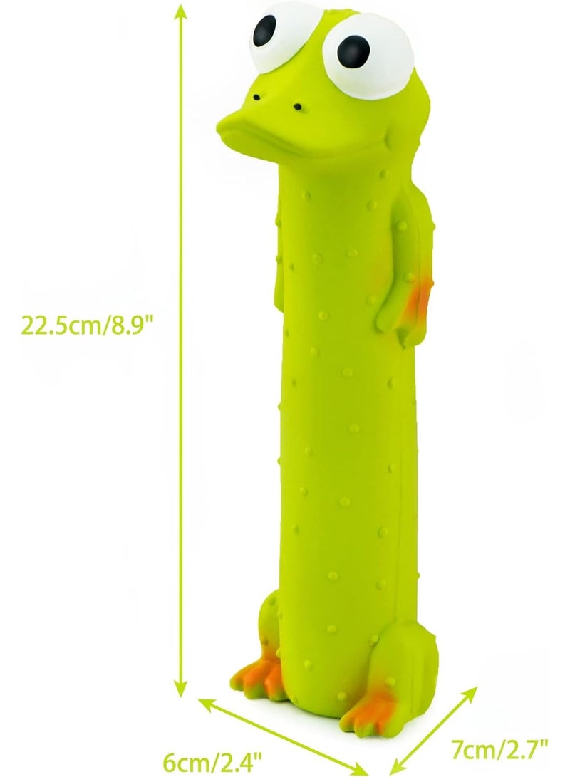 ألعاب كلاب مطاطية طويلة العنق تصدر صوتًا مضحكًا – مجموعة من 3 قطع (خنزير، دجاجة، ضفدع) - Image 3